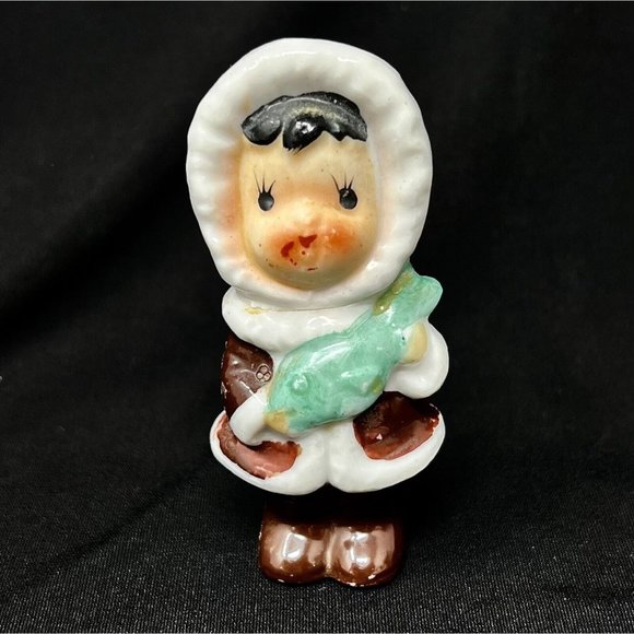 Figurines Miniature Lot  Porcelain Glass Plastic Vintage Set Of 19 Figures Japan - Picture 2 of 16